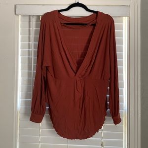 Free People Rust Blouse